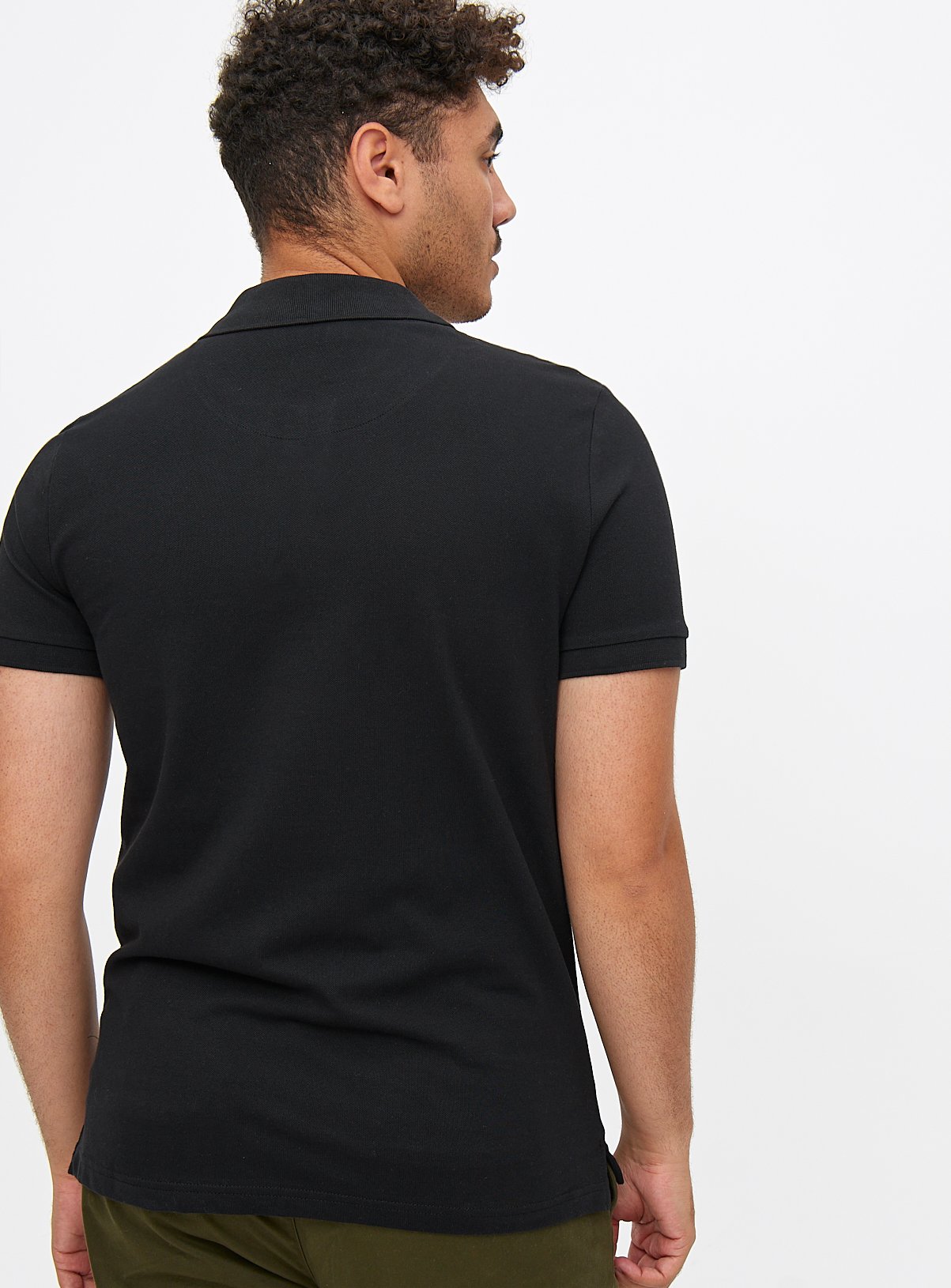 Black & White Pique Polo Shirt 2 Pack XXXL - Image 5 thumbnail